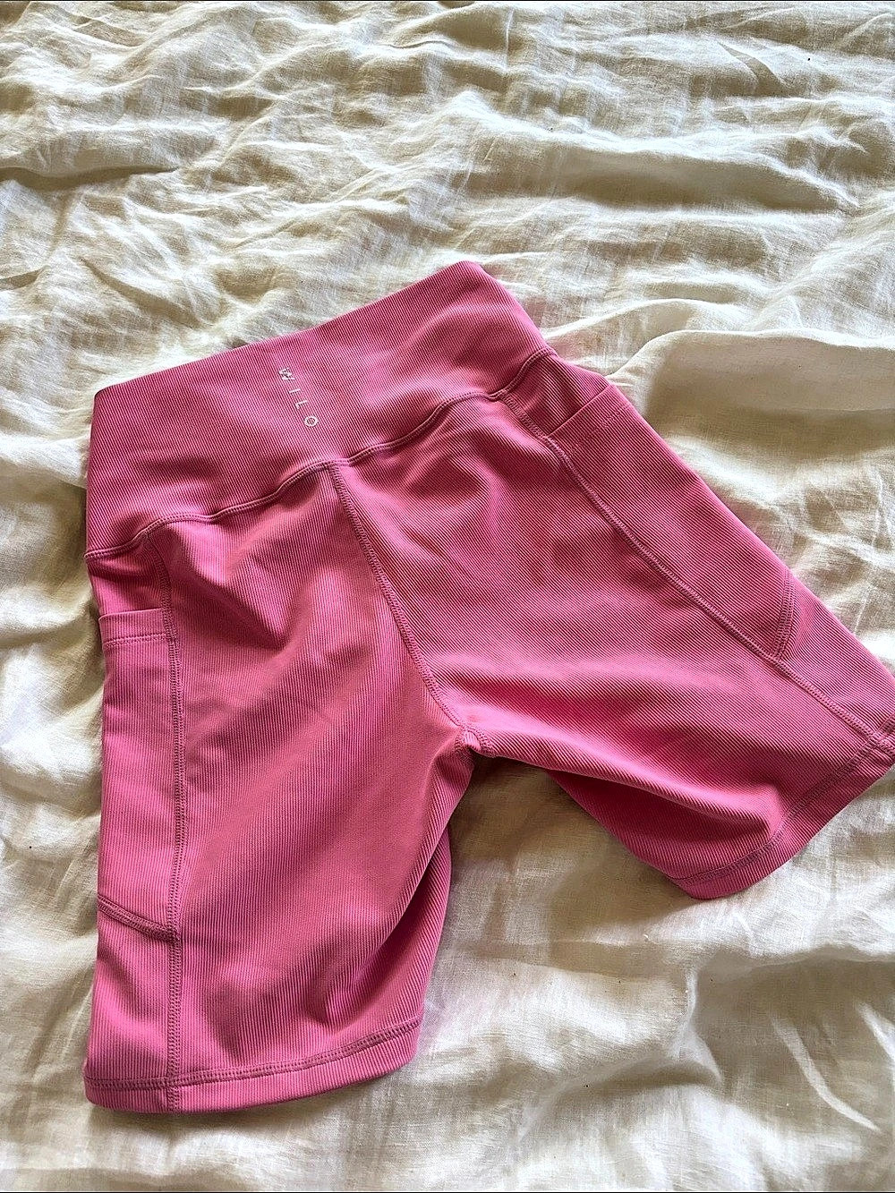 Wilo The Label Ribbed Biker Shorts Pink Medium